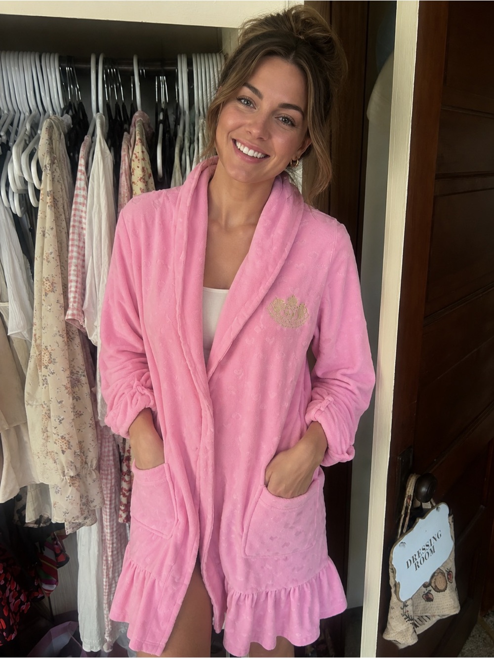 Juicy Couture vintage pink hearts 💕 robe